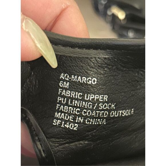 Aqua Womens Navy Plaid Padded Margo Round Toe Platform Slingback Sandals 6M new - Picture 10 of 10